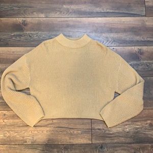 Mock turtleneck knit sweater